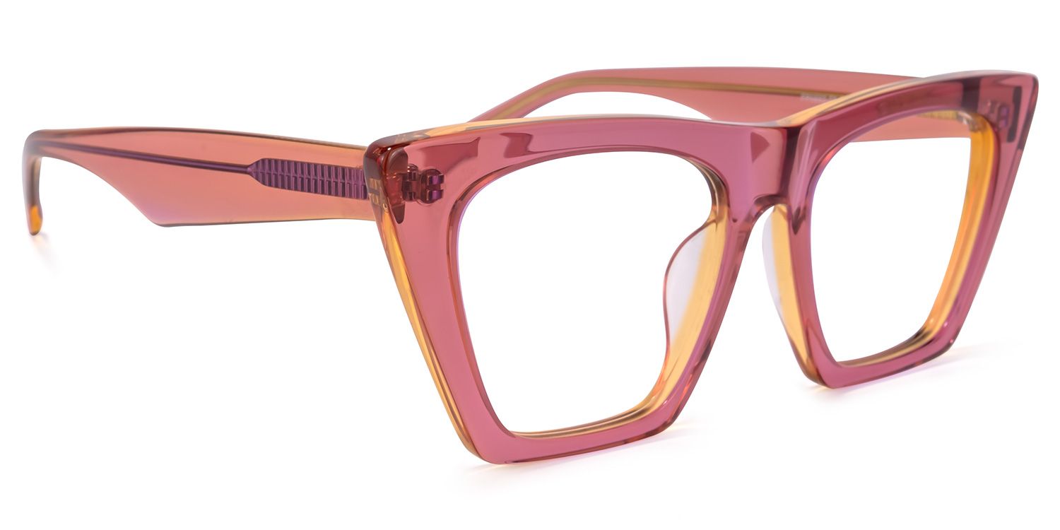 Cecile Cat Eye Pink Glasses | Zeelool Glasses