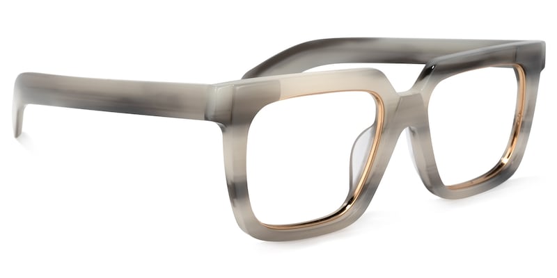 Pitts Square Gray Glasses | Zeelool Glasses2