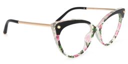 Alivia Cat Eye Pink-Green-Floral Glasses2
