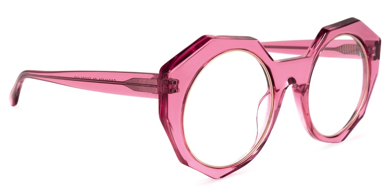 Bogar Geometric Red Glasses | Zeelool Glasses2