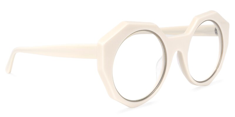 Bogar Geometric Creamy Glasses | Zeelool Glasses2