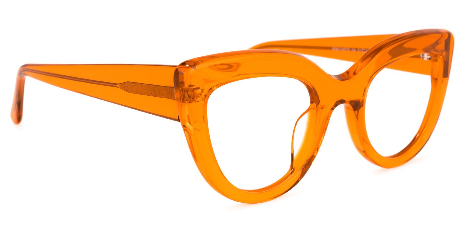 Caren Cateye Orange Glasses | Zeelool Glasses2