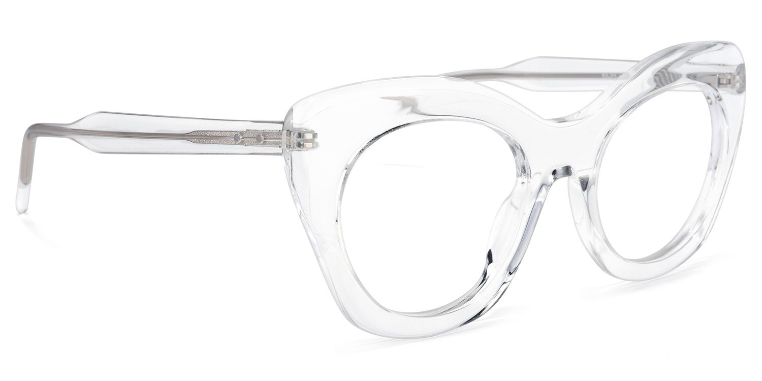 Cateye Crystal Glasses Zeelool Glasses