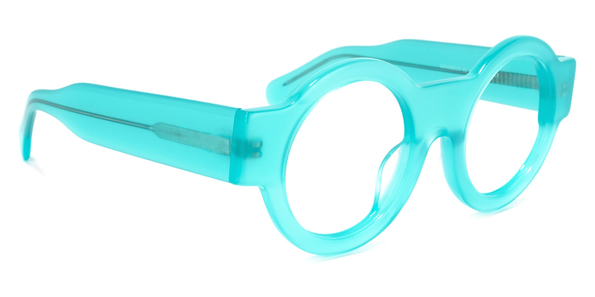 Hardnett Round Turquoise Glasses | Zeelool Glasses2