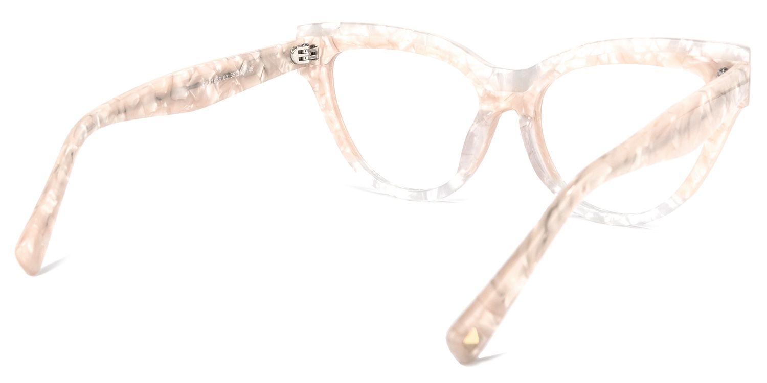 Cascata Cateye Creamy Glasses | Zeelool Glasses4