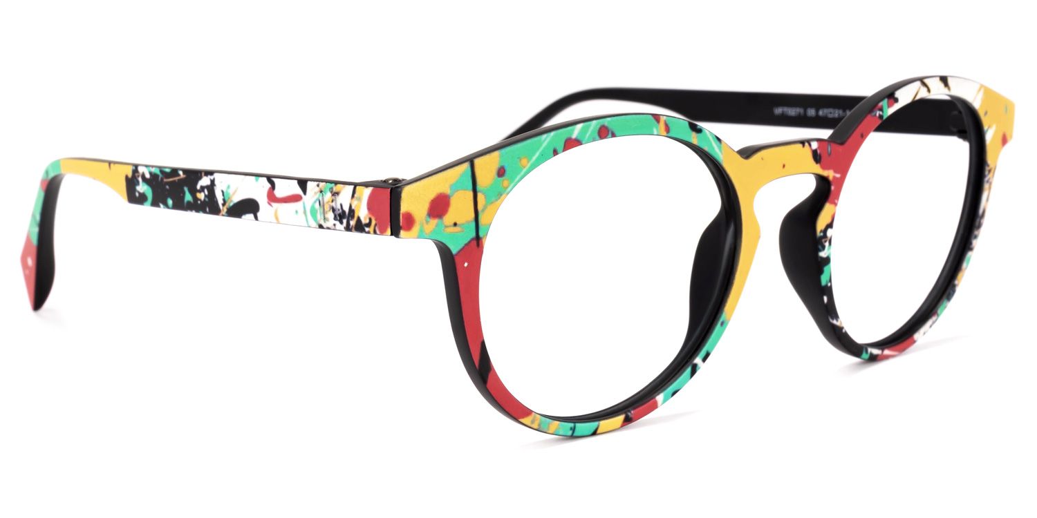 Street-Artist Round Colorful Frame Glasses | Zeelool2