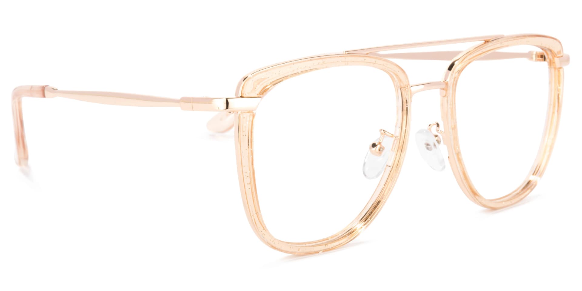 Sanders Aviator Champagne Glasses | Zeelool Glasses2