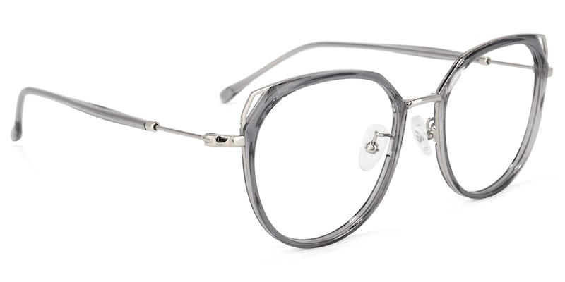 Ofelia Cateye Gray Glasses | Zeelool Glasses2