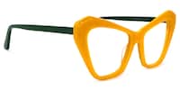 Benita Cateye Yellow Glasses2