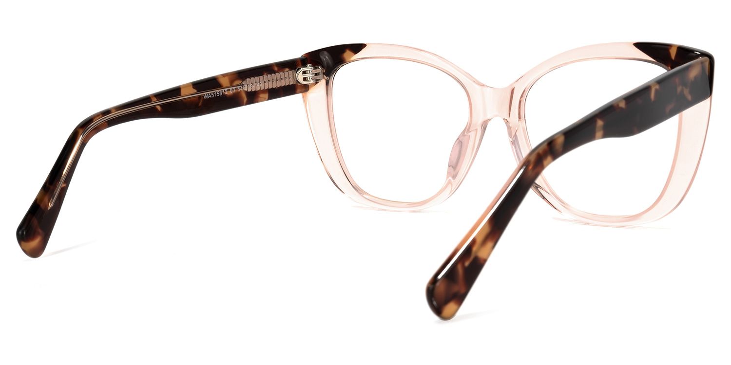 Liranzo Cateye Beige Glasses | Zeelool Glasses3