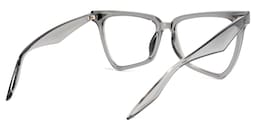 Cicely Geometrical Gray Eyeglasses3