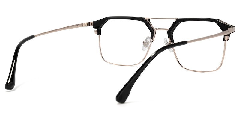 Mestey Sqaure Black Glasses | Zeelool Glasses3