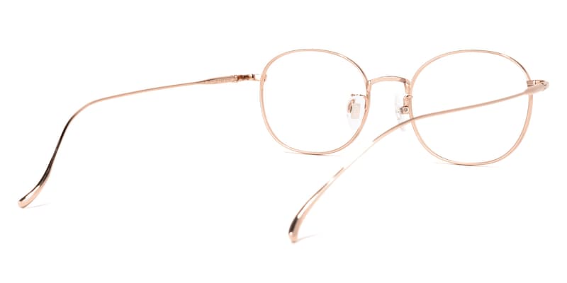 Rafaela Oval Rose-Gold Glasses | Zeelool Glasses3