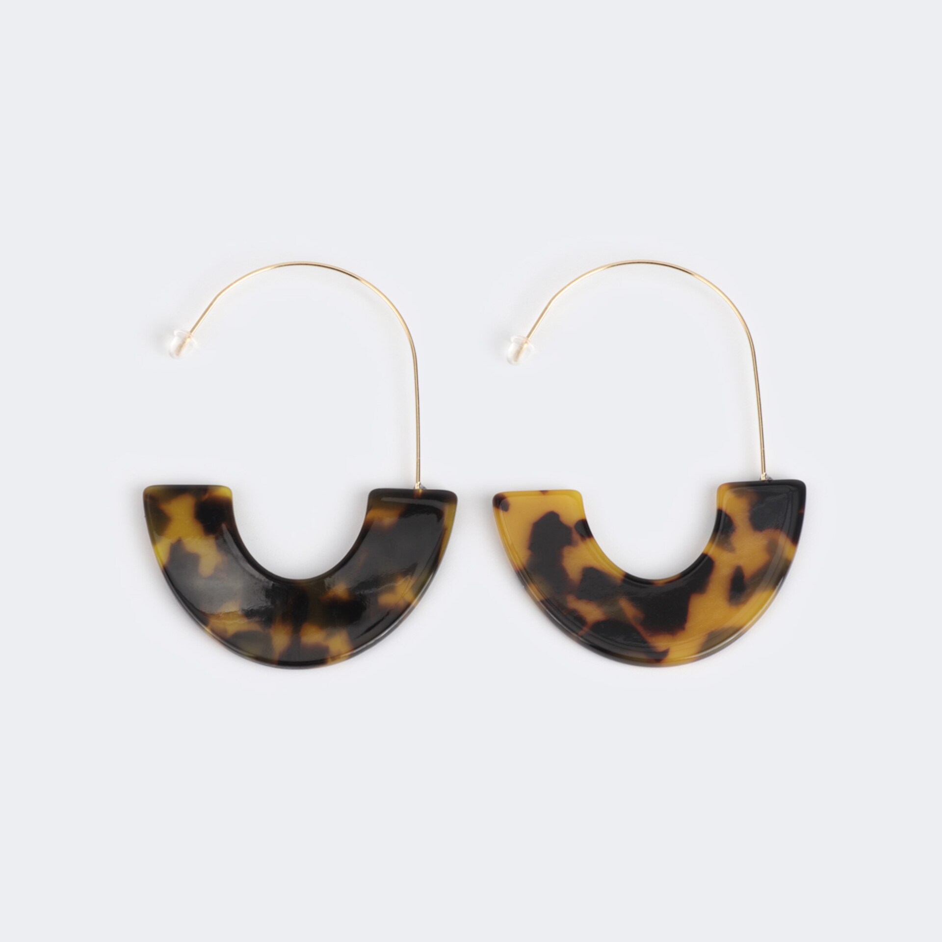 Vintage Pattern Oval Tortoise Earrings | Zeelool Glasses1