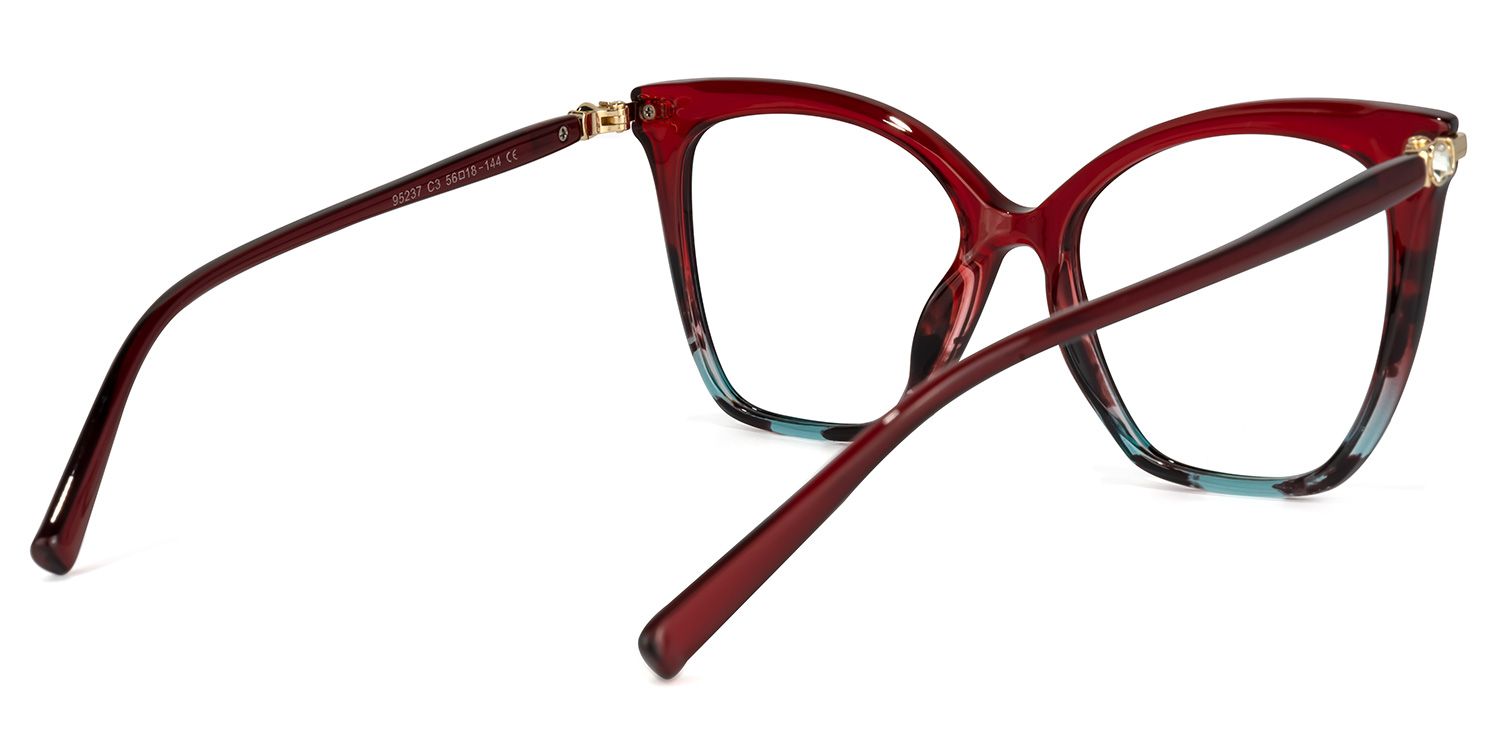 Lamar Butterfly Red Glasses | Zeelool Glasses3