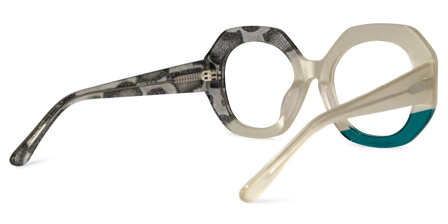 Kinkle Geometric Snake-Skin Glasses | Zeelool Glasses6
