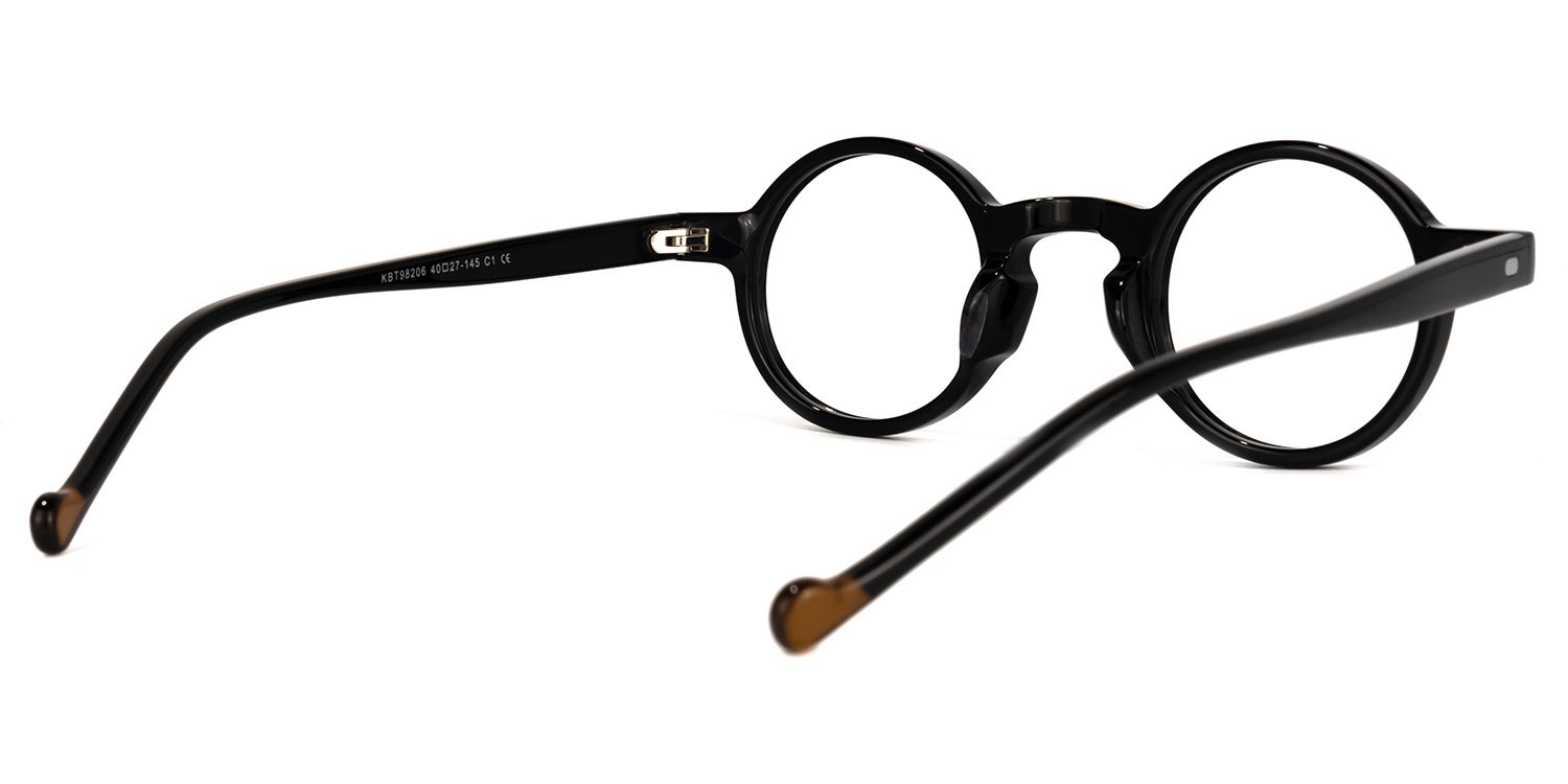 Danielle Round Black Glasses | Zeelool Glasses3