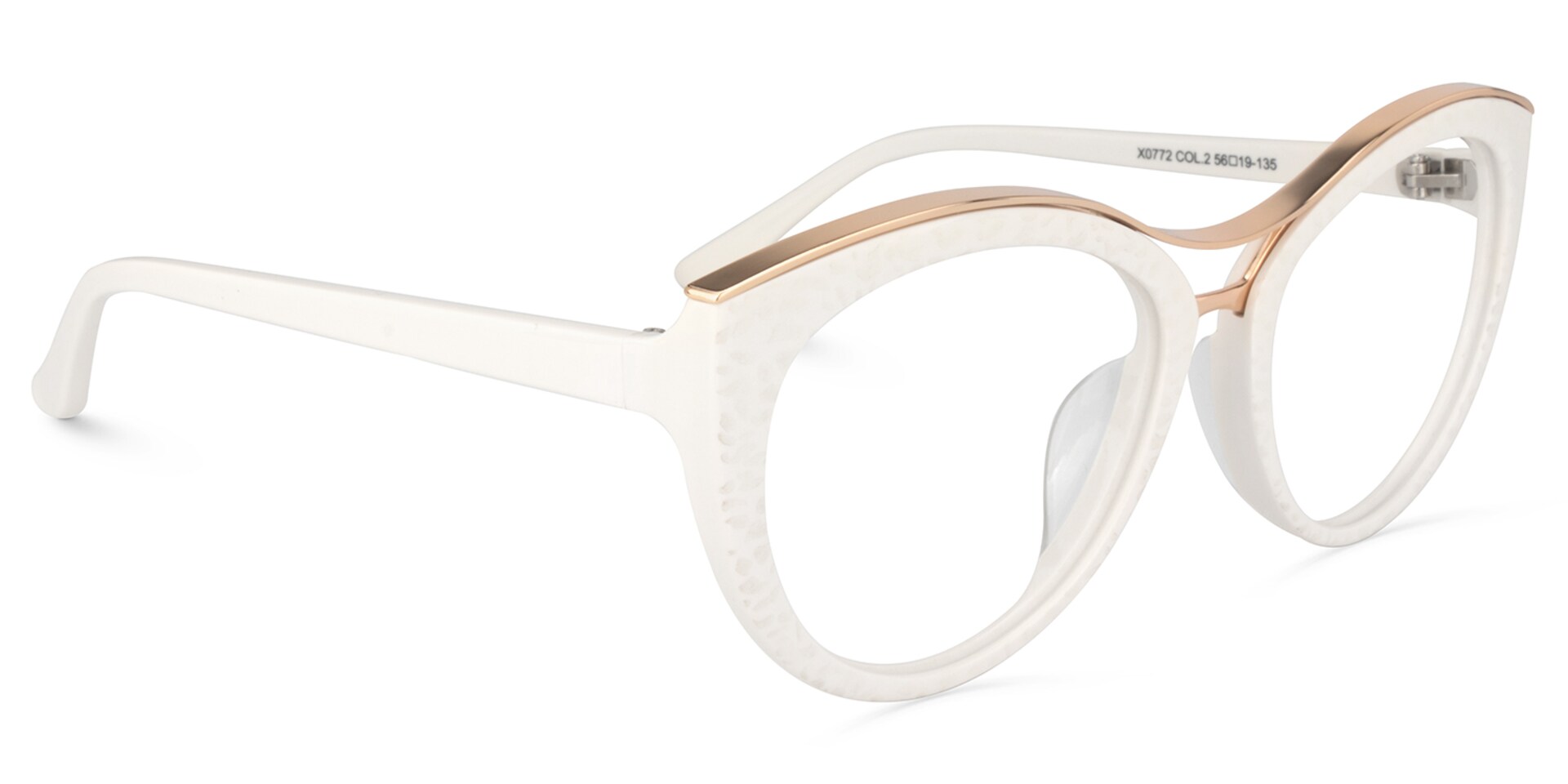 Carol Cateye White Frame Glasses | Zeelool1