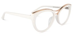 Carol Cateye White Glasses1
