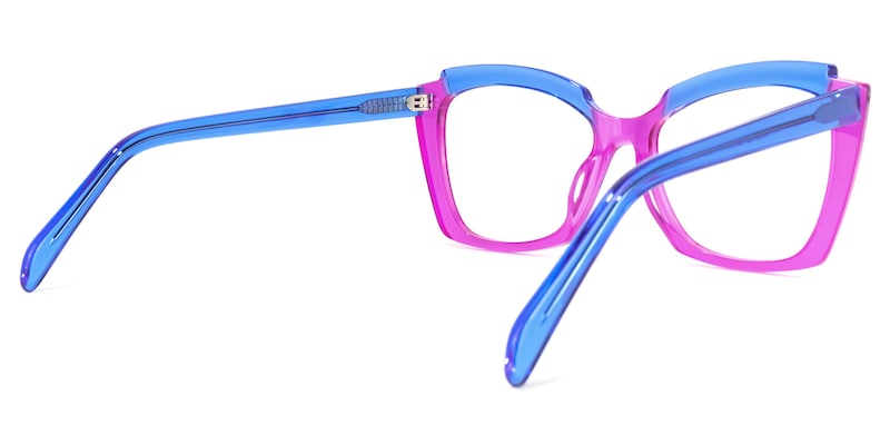 Benesa Browline Purple Glasses | Zeelool Glasses3