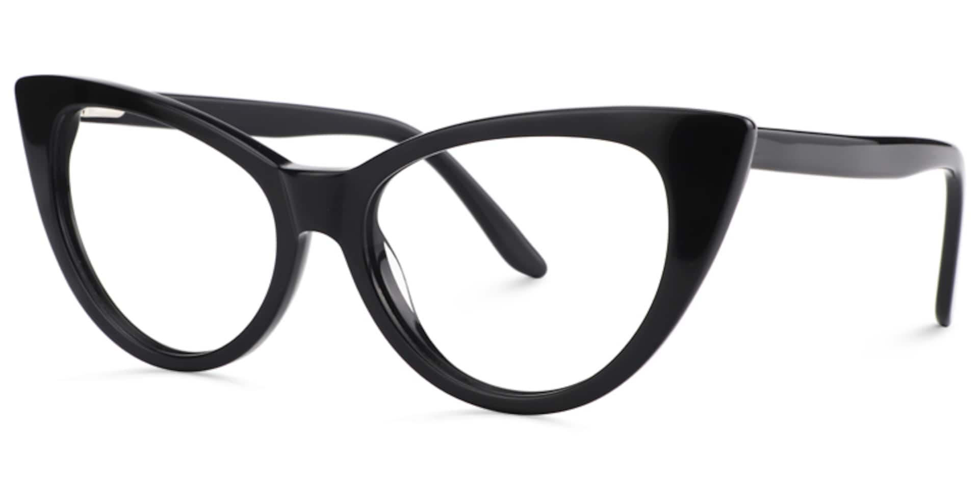 Jaden Cat-eye Black Eyeglasses and Glasses Frames2