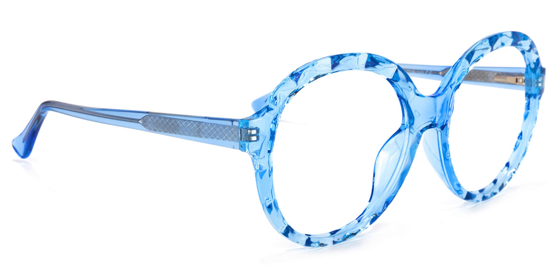 Lila Round Light-Blue Glasses | Zeelool Glasses2