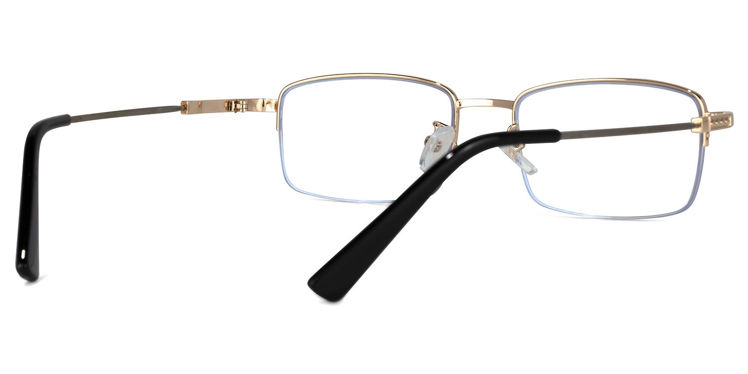 Baggett Rectangle Gold Glasses | Zeelool Glasses