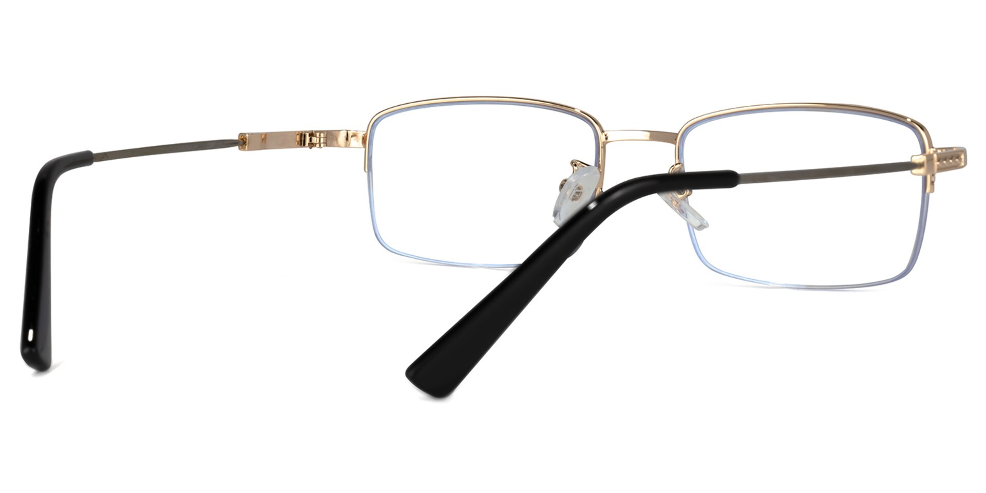 Baggett Rectangle Gold Glasses | Zeelool Glasses3