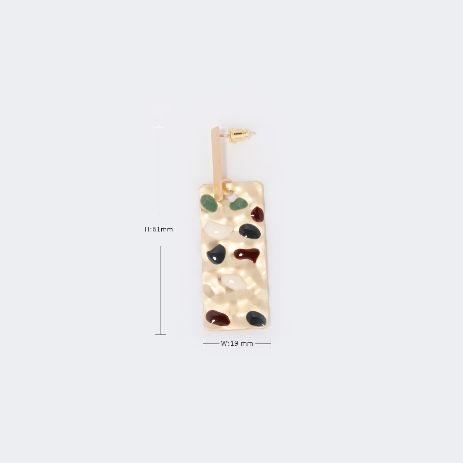 Stylish Enamel Rectangle Earrings | Zeelool Glasses3