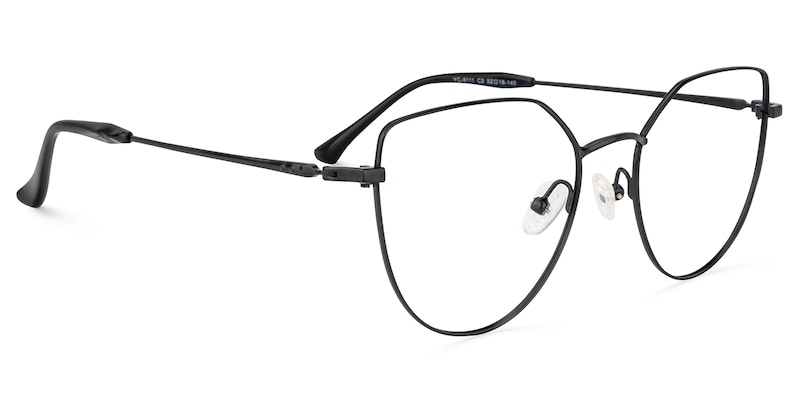 Doyle Cat Eye Black Glasses | Zeelool Glasses1