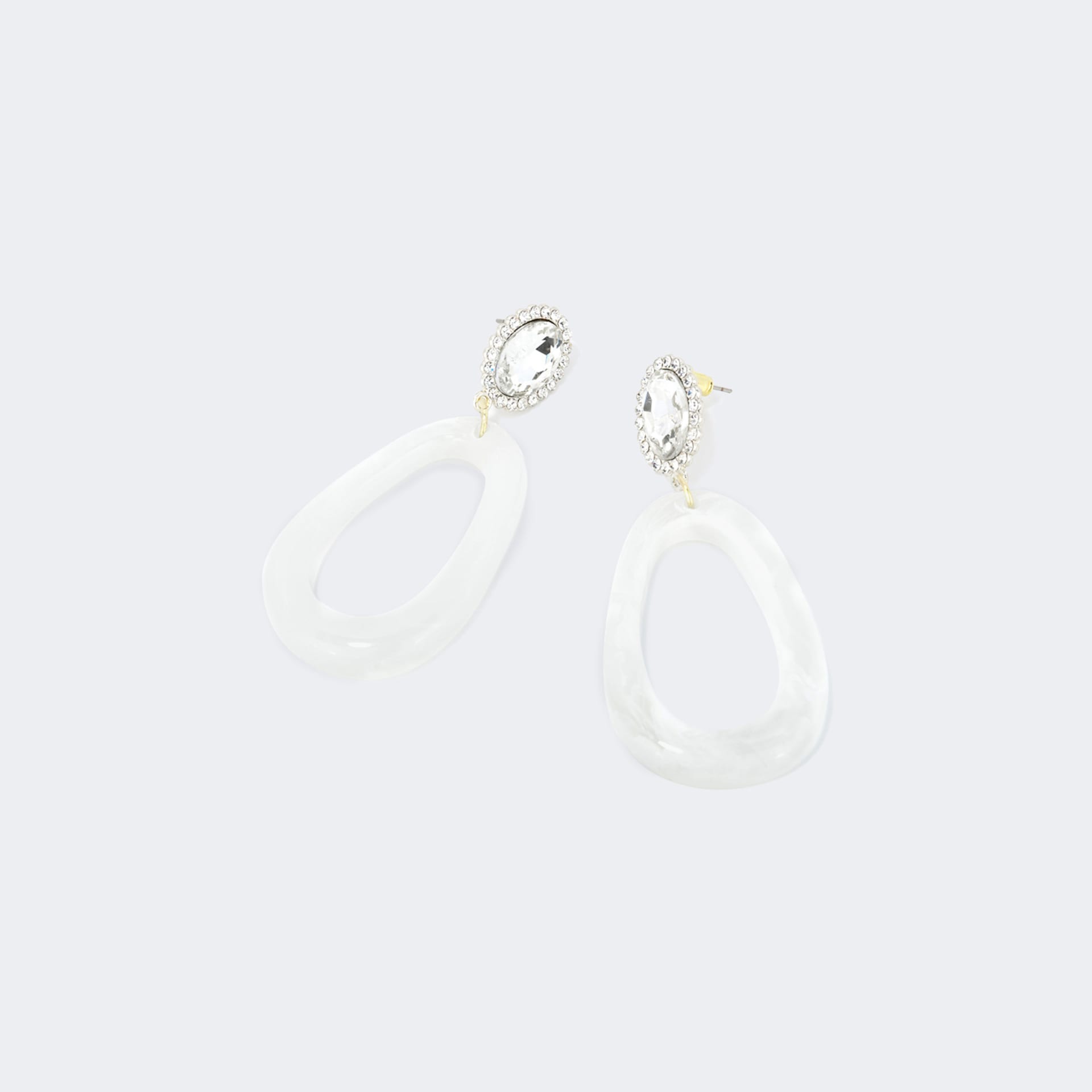 Stylish Polished White Earrings | Zeelool Glasses0