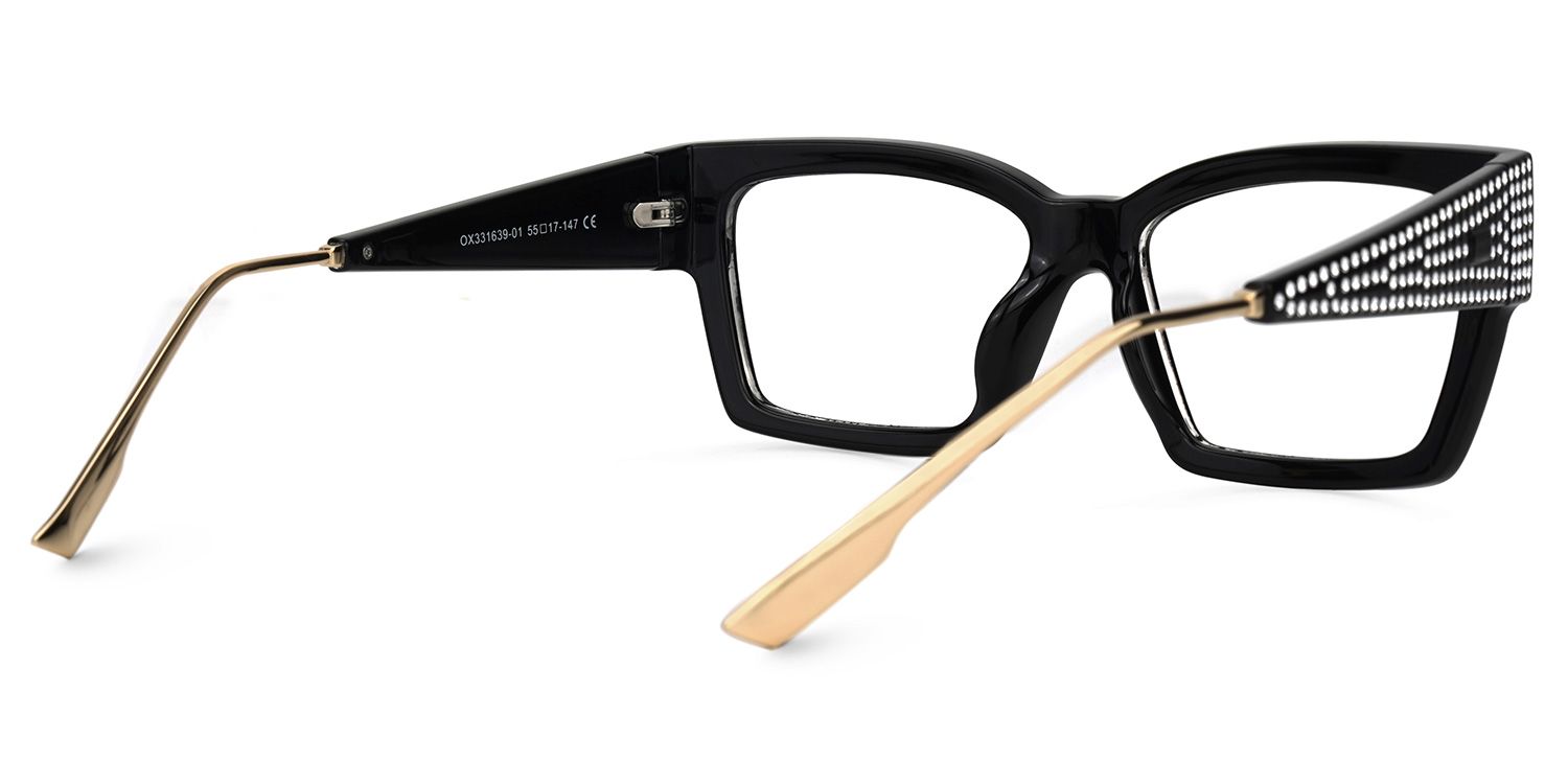 Drayton Square Black Glasses | Zeelool Glasses3