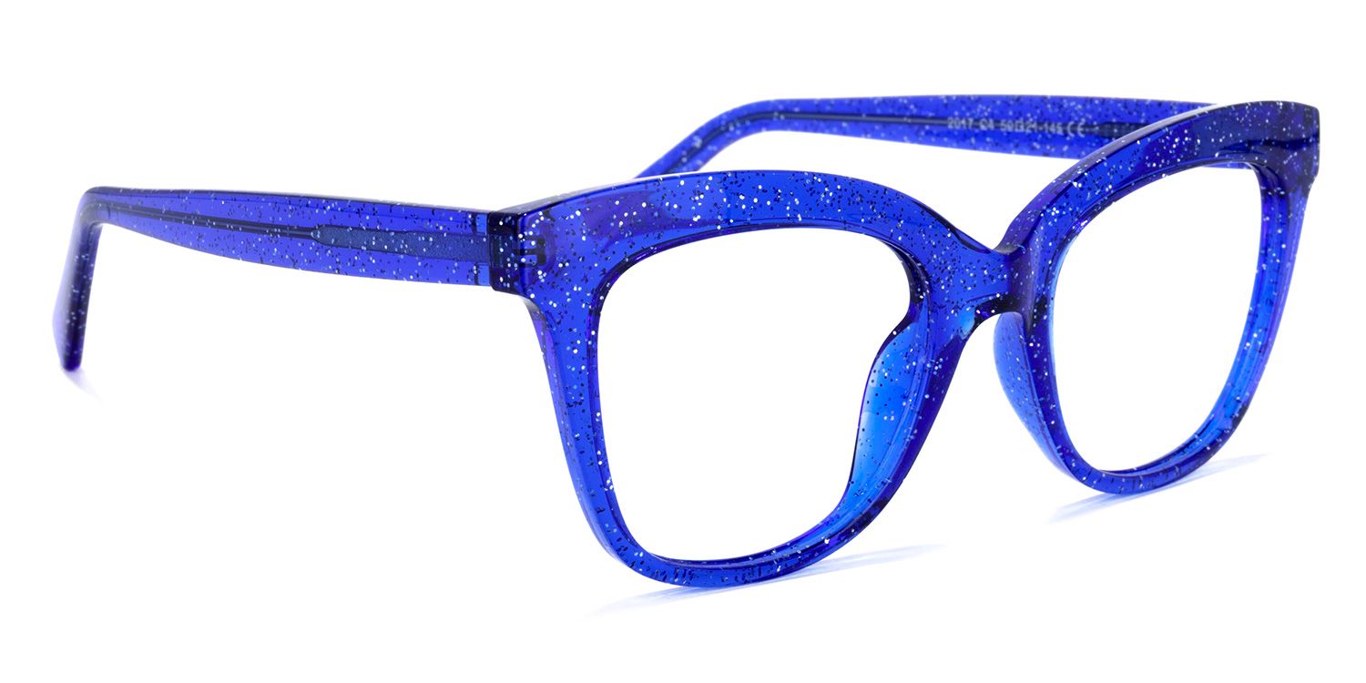 Santiago Cateye Blue Glasses | Zeelool Glasses2