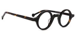 Arale Tortoise Round Glasses2