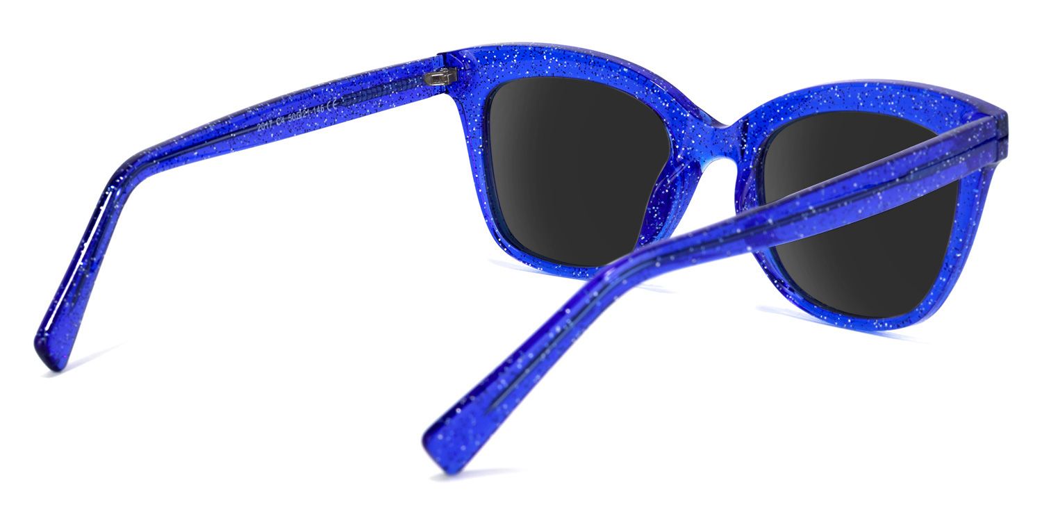 Santiago Cateye Blue Sunglasses | Zeelool Glasses3