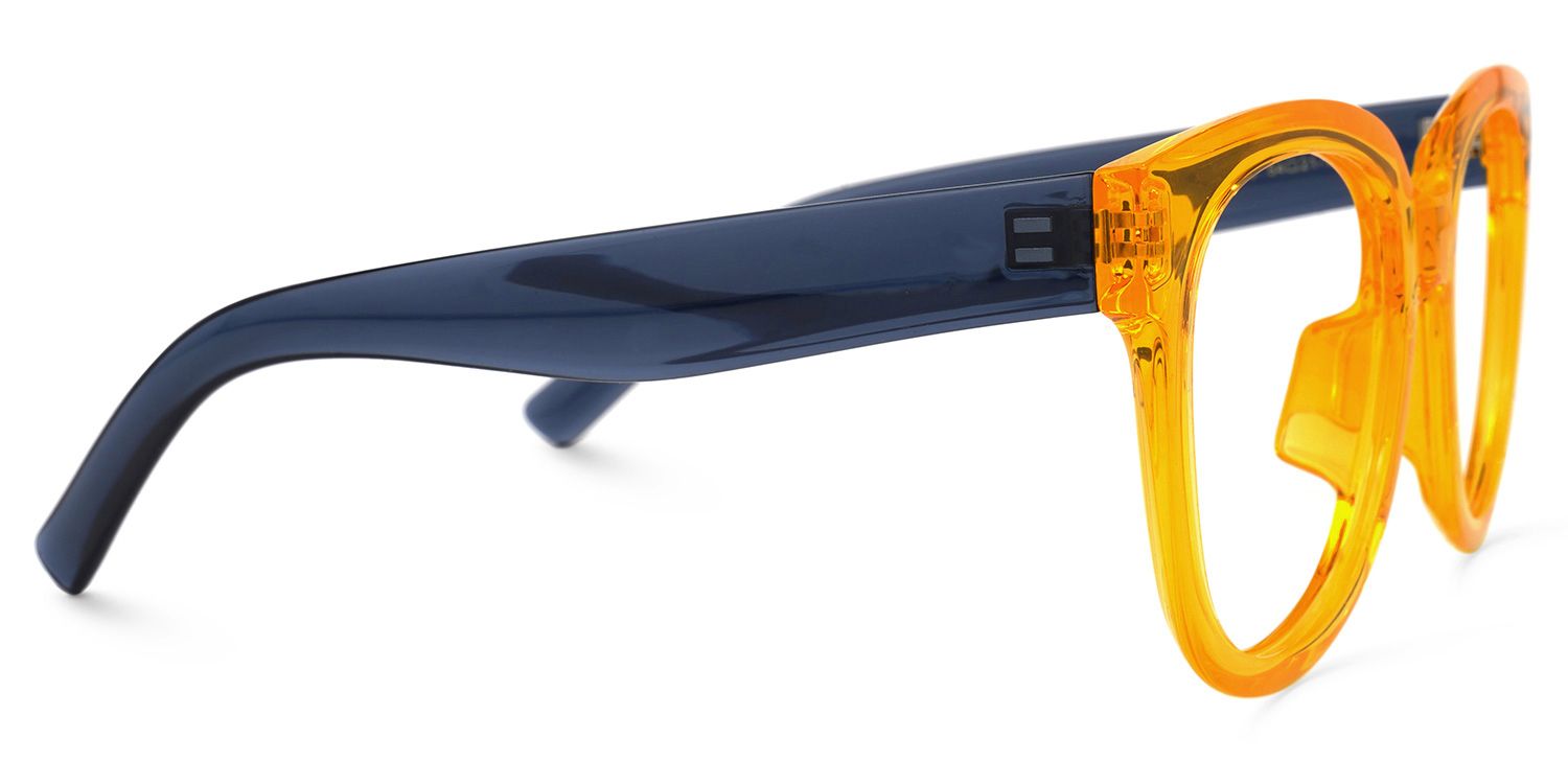 Harrell Square Orange Glasses | Zeelool Glasses2