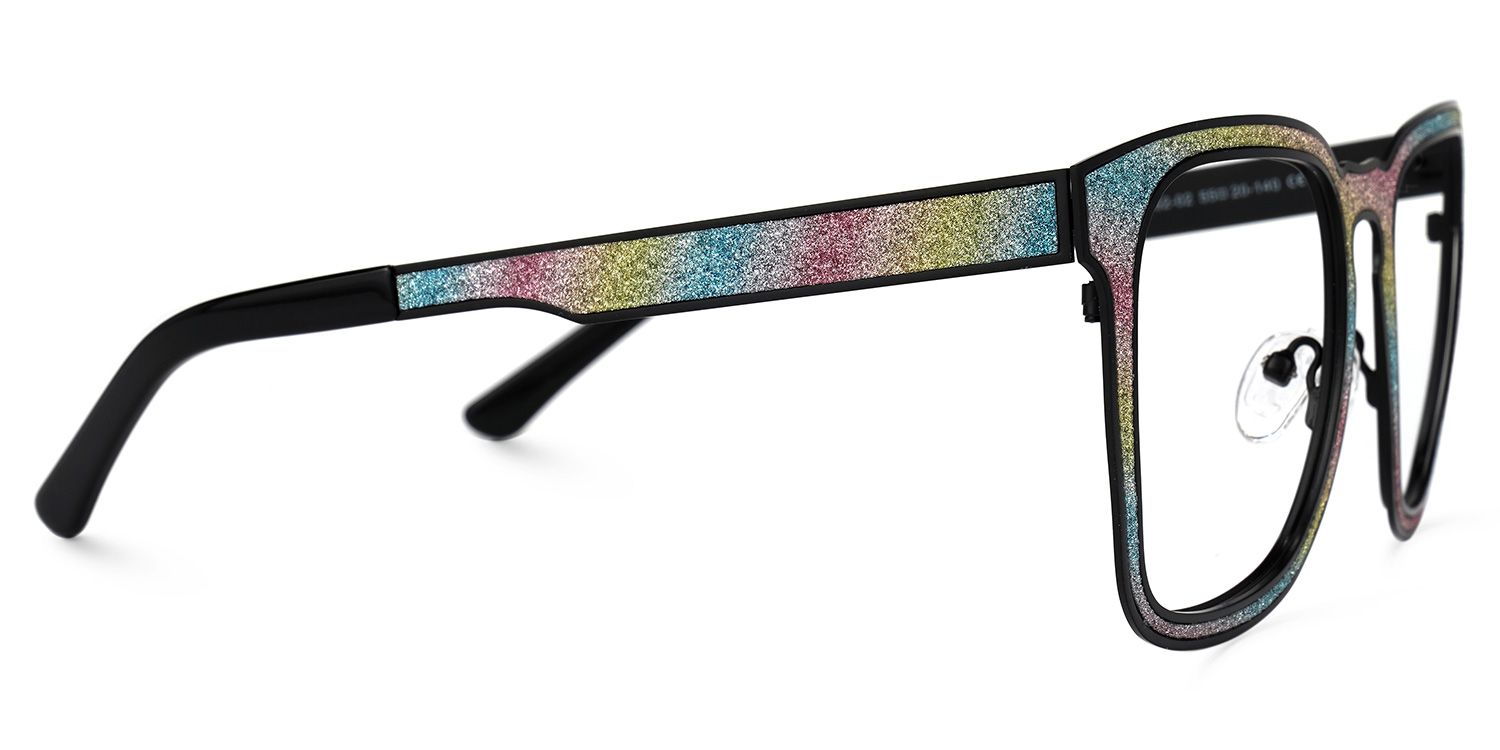 Joanne Rectangle Rainbow Glasses | Zeelool Glasses2