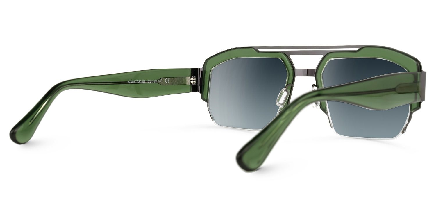 Curtis Aviator Green Sunglasses | Zeelool Glasses3