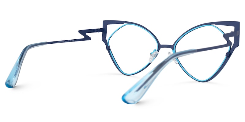 Eliana Cateye Blue Glasses | Zeelool Glasses3