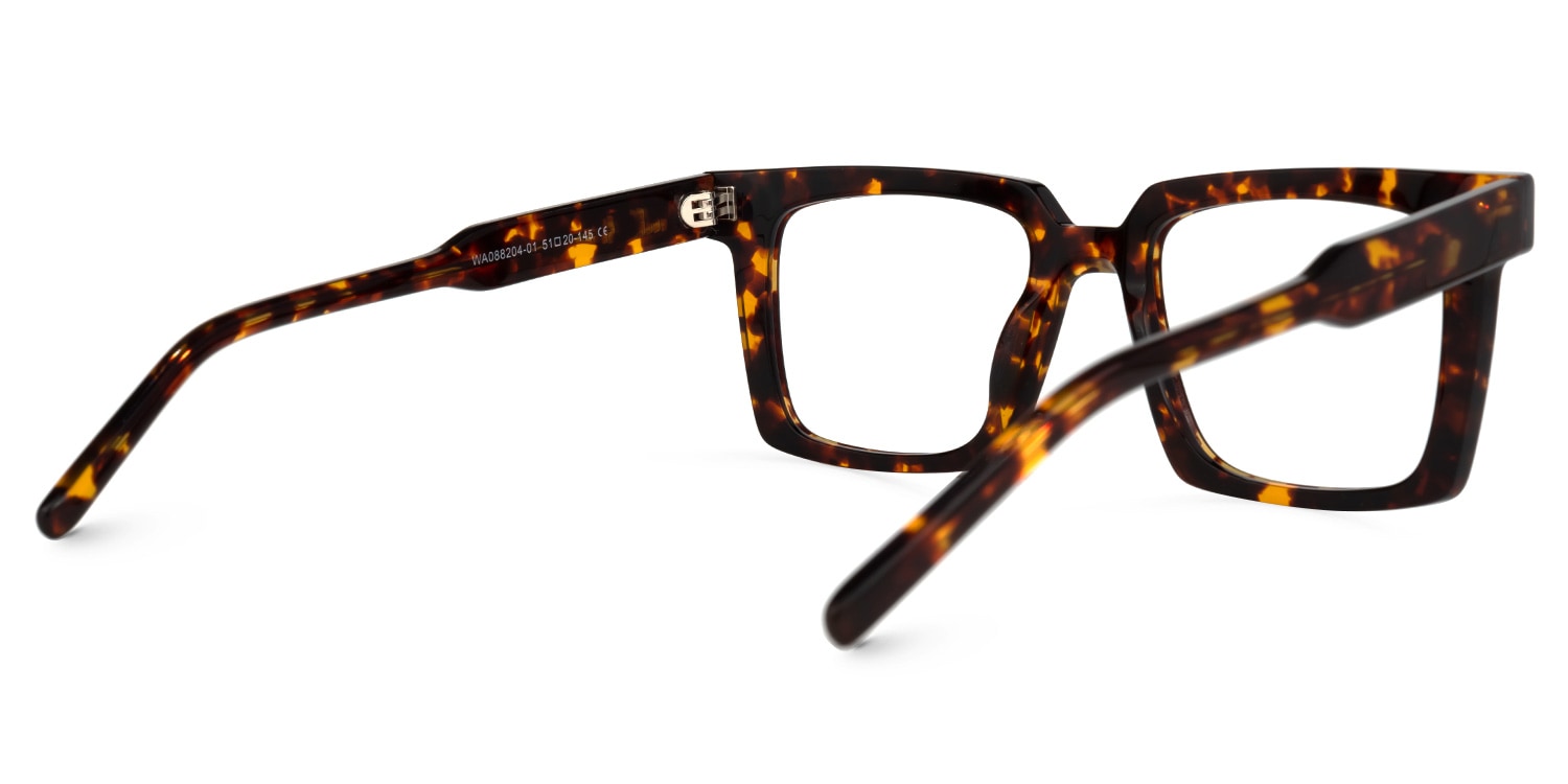 Mack Square Yellow-Tortoise Glasses | Zeelool Glasses