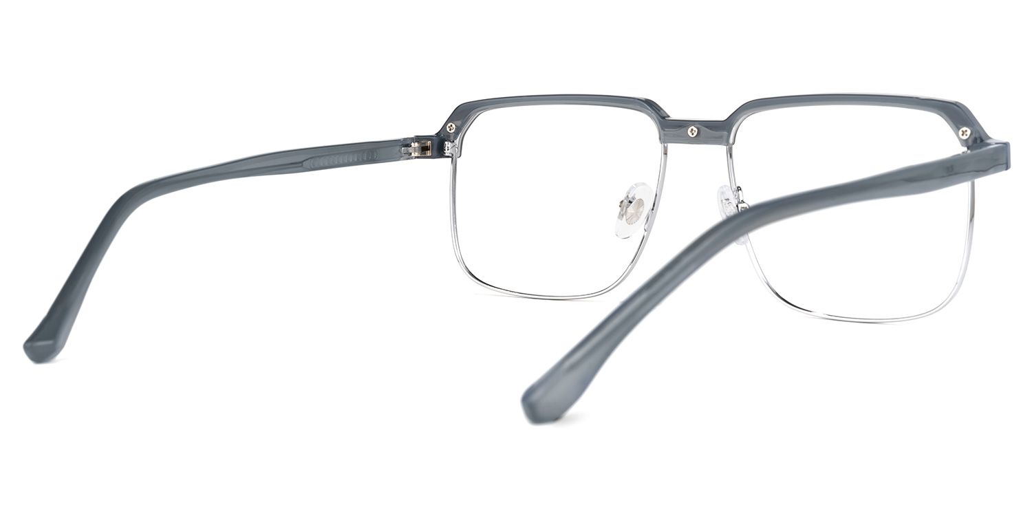 Cherron Browline Gray Glasses | Zeelool Glasses3