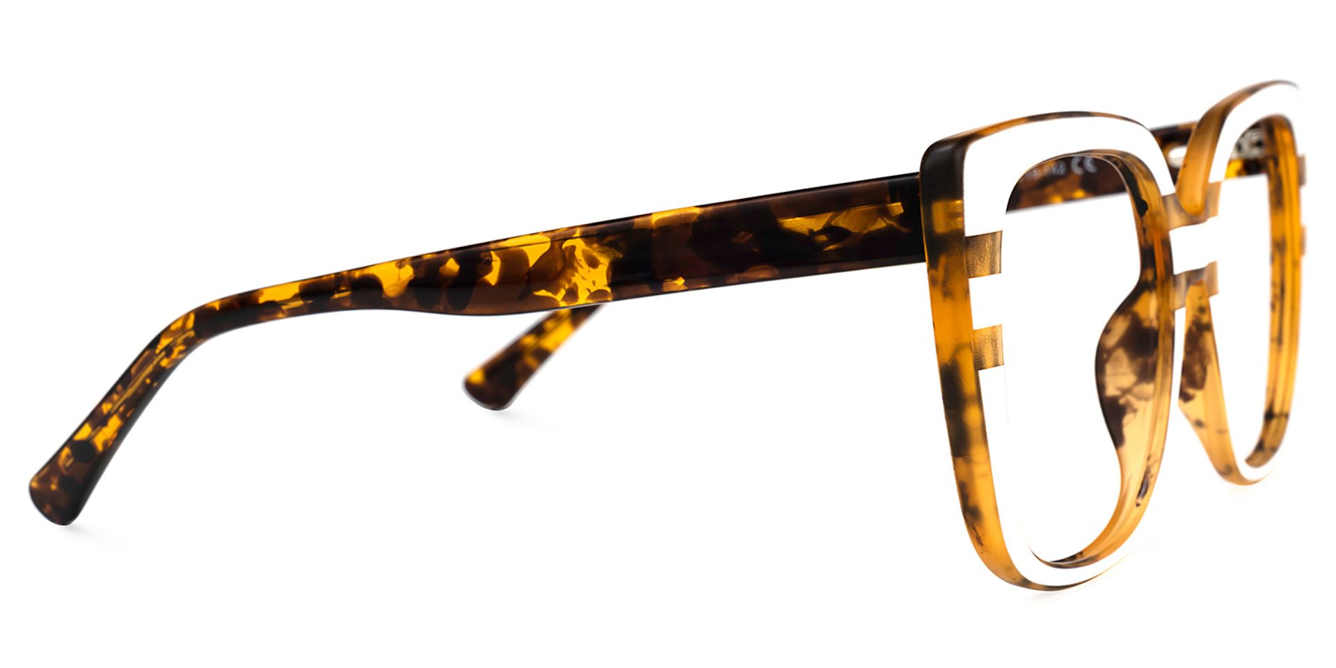 Brenda Square Light-Tortoise Glasses | Zeelool Glasses2