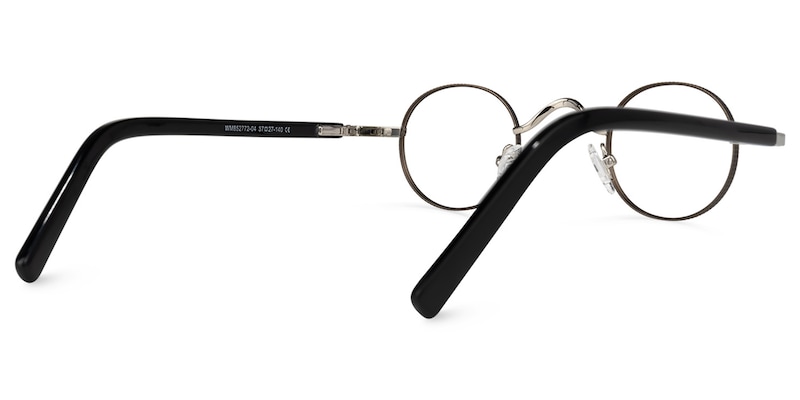 Cryssy Round Silver Glasses | Zeelool Glasses3