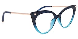 Alivia Cat Eye Blue Glasses2
