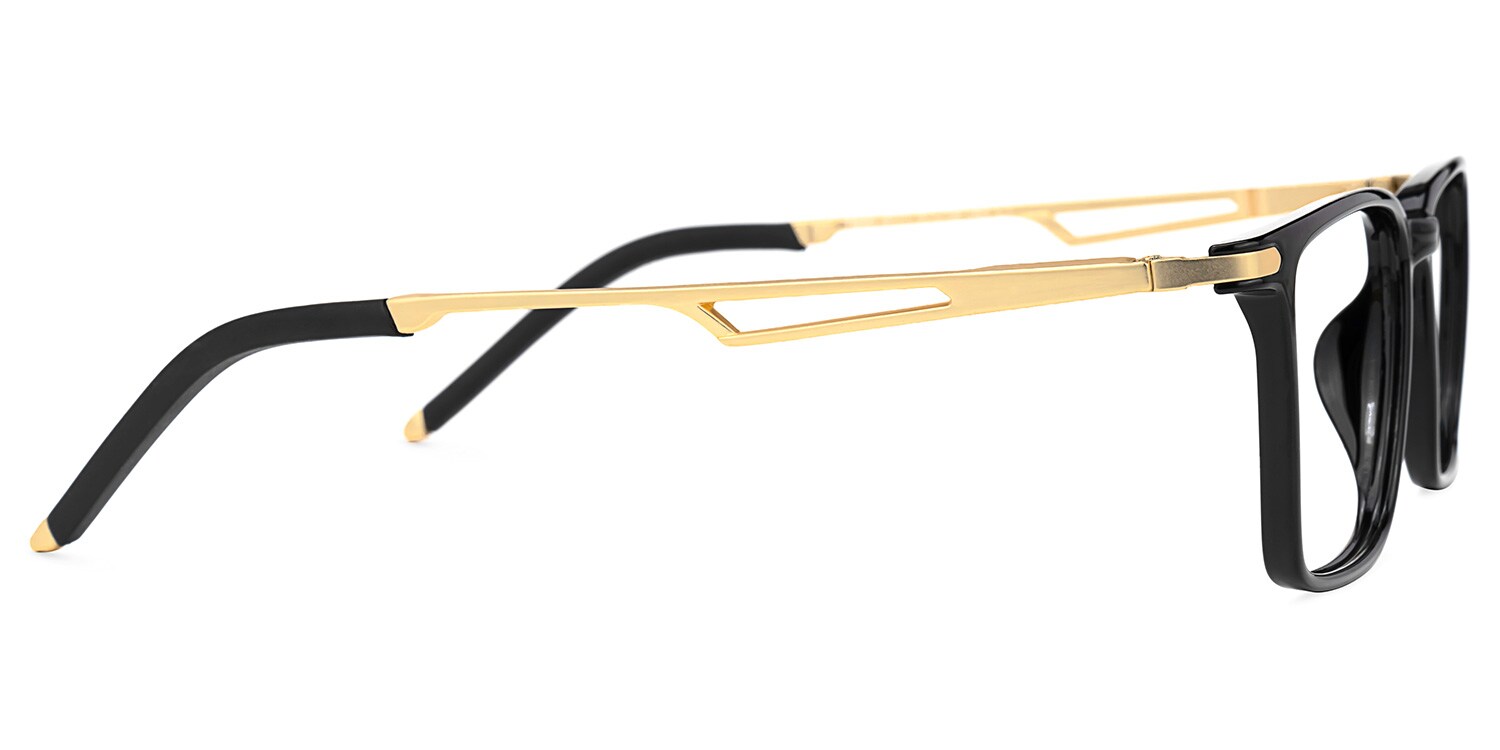 Alfredo Rectangle Black Glasses | Zeelool Glasses