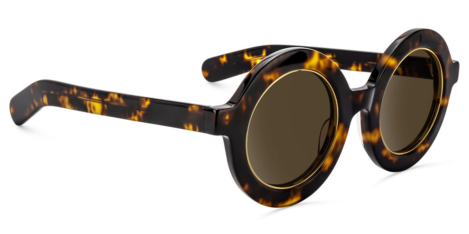 Calhoun Acetate Yellow-Tortoise Frame Sunglasses | ZEELOOL CA2