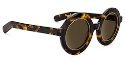 Calhoun Round Yellow Tortoise Sunglasses2