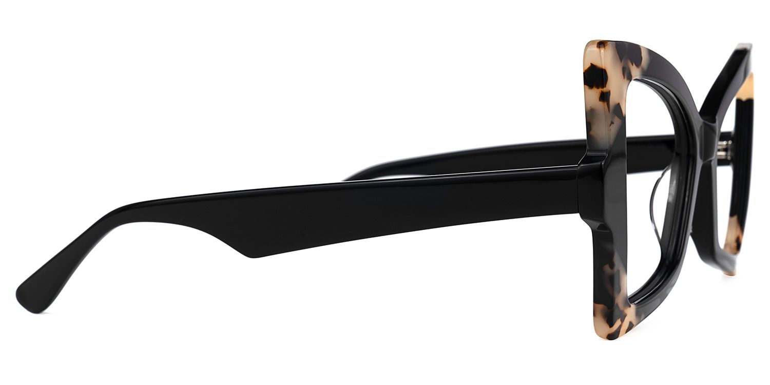 Joanie Geometric Black Glasses | Zeelool Glasses2
