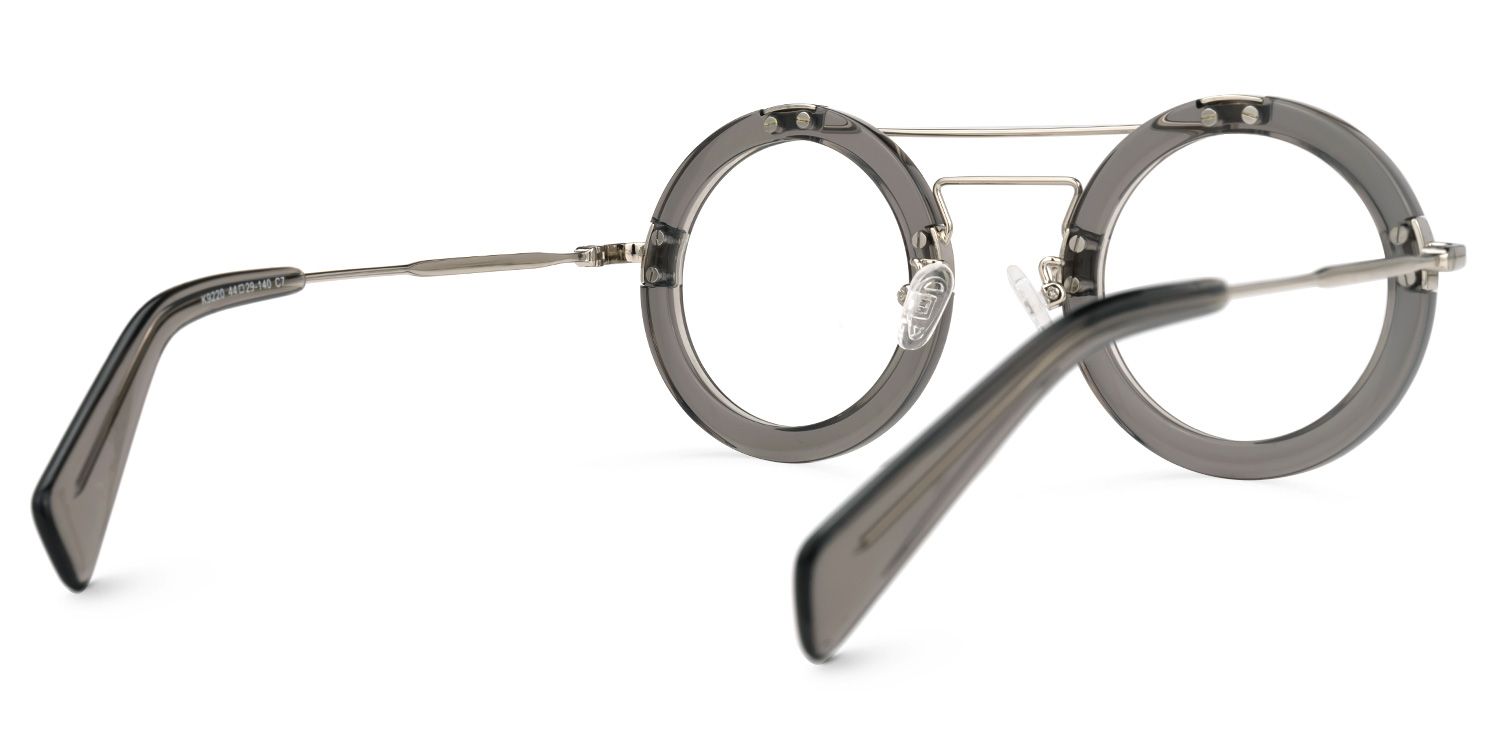 Talkami Round Gray Glasses | ZEELOOL Canada3