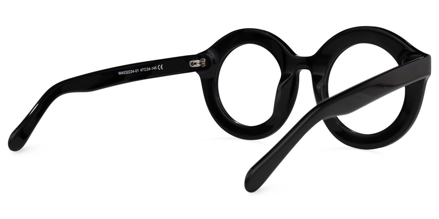 Vilmary Round Black Glasses | Zeelool Glasses3